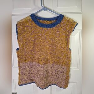 Colorful Knit Women's Sweater Vest No Tag Size Small
